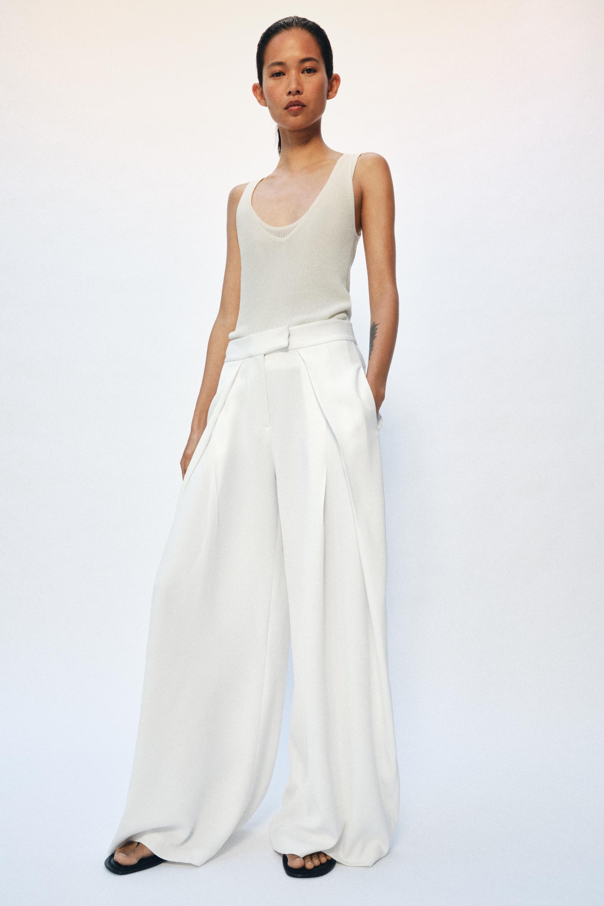 ZW COLLECTION PLEATED WIDE LEG PANTS